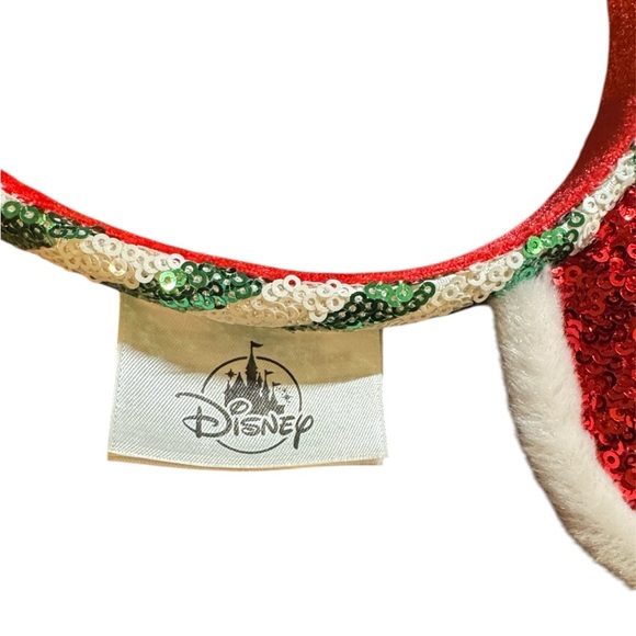Disney Minnie Mouse Festive Red and Green Sequin Headband Christmas - Picture 3 of 4